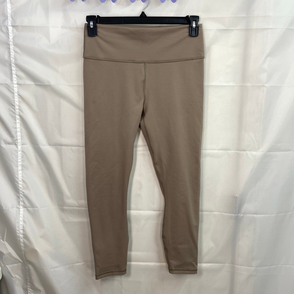 Fabletics Pants - Fabletics women's tan powerhold tummy control stretch athletic active leggings L